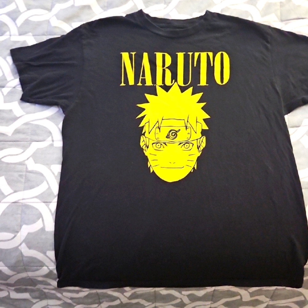 Ripple Junction Black and Yellow Naruto Short Sleeve Tee